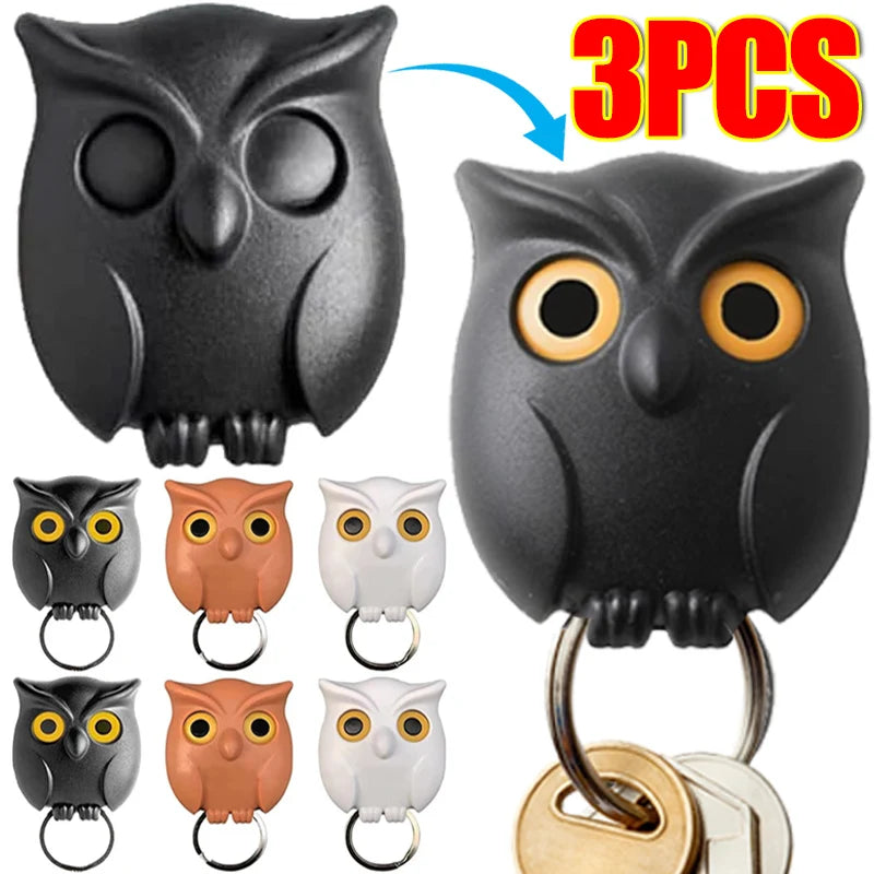 Self Adhesive Magnetic Owl Key Holder