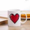 Pixel Heart Color Changing Ceramic Mug