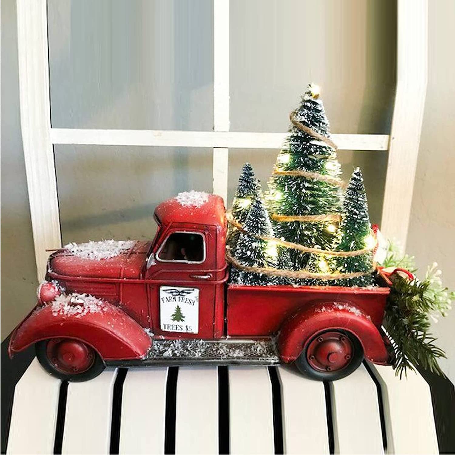 🎄🎅Christmas Presale - 49% OFF🚚🎄 Handmade Red Farm Truck Christmas Decor（ BUY 2 GET FREE SHIPPING)