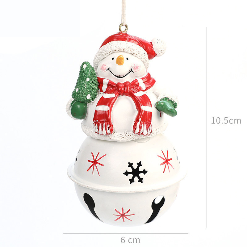 Iron Bell Painted Pendant Christmas Tree Decorations, Buy 3 Save 10%