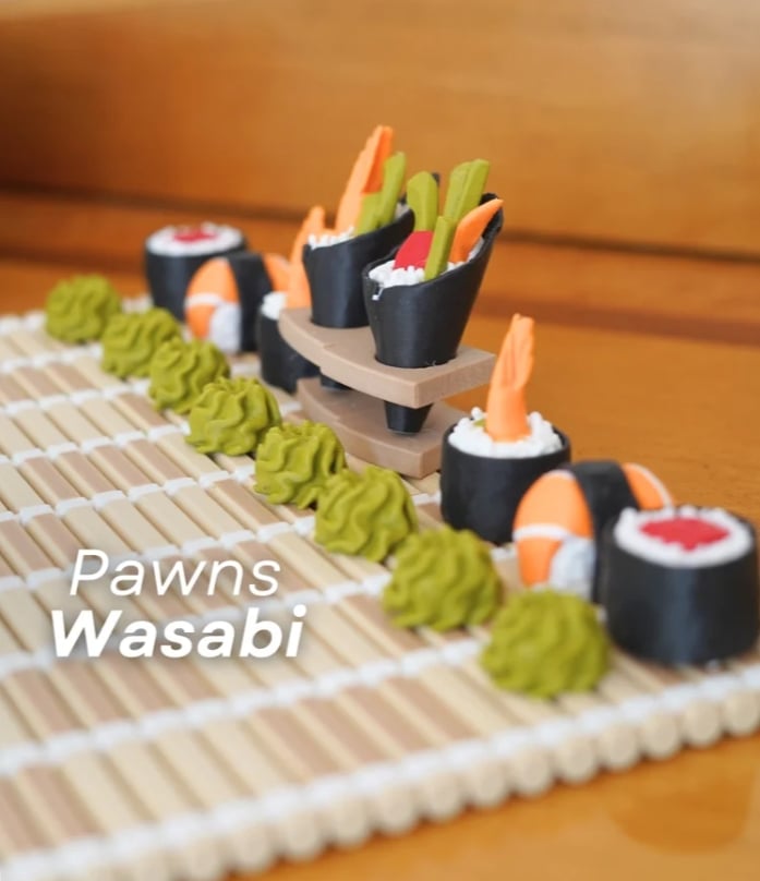 🍣 The Sushi Gambit - The Sushi Themed Chess Set♟️
