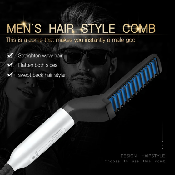 🎅(Christmas Pre Sale - 50% OFF)-Multi-Functional Beard & Hair Straightening Comb V2.0