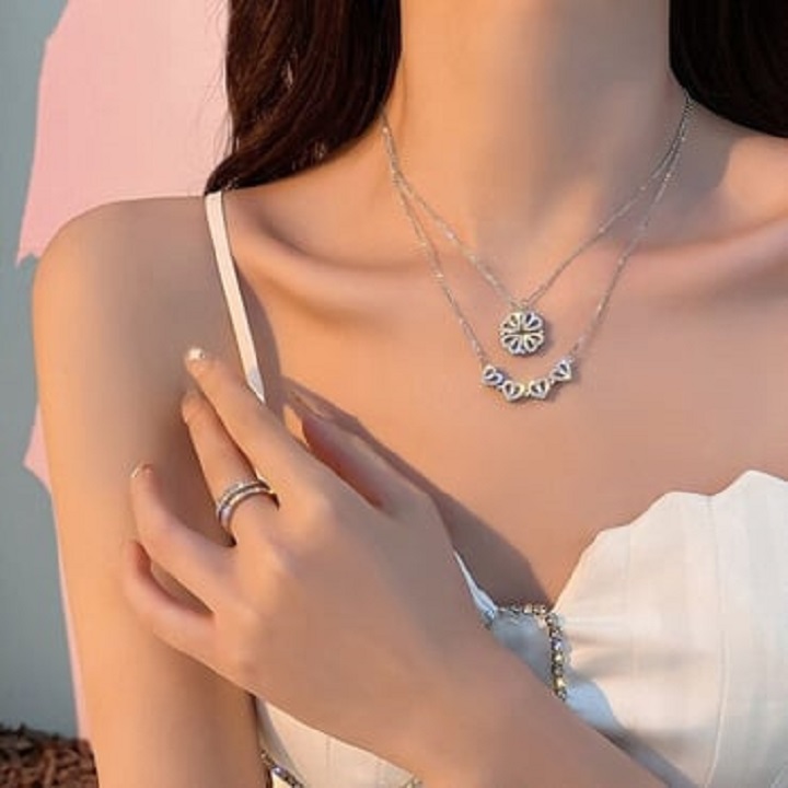 (Valentine's Day Pre Sale -- 50% Off) ☘ Four Leaf Heart Shape Necklace