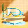 HD children's large frame waterproof and anti-fog swimming goggles