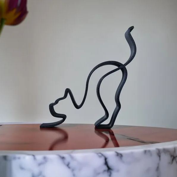 Cat Minimalistic Sculpture