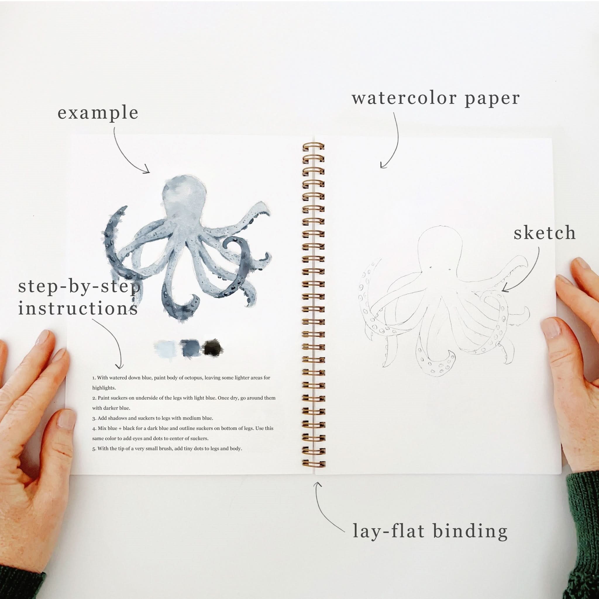 🌊Seaside Watercolor Workbook