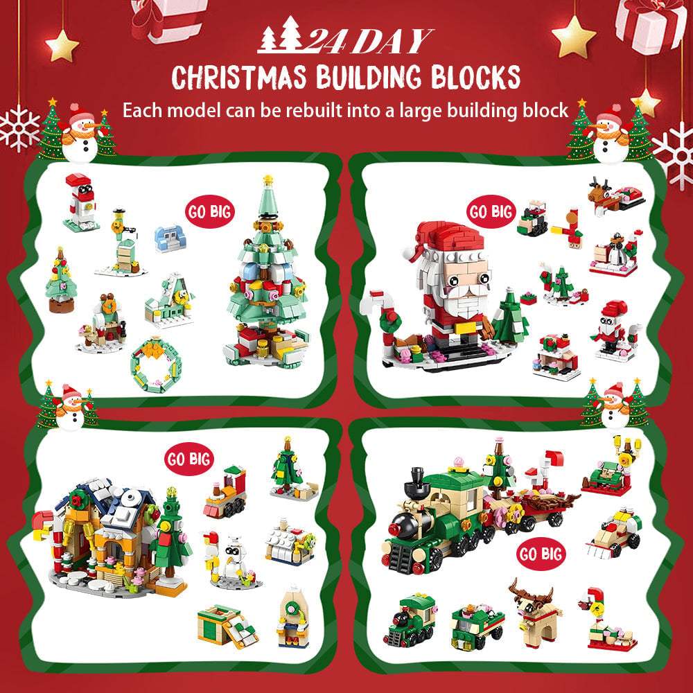 🎅🏻Early Xmas Offer 1000pcs 50% OFF- Christmas Countdown Block Gift Set