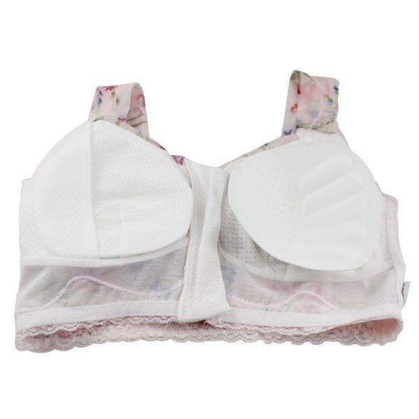 Front Zipper Wireless Flower Bra