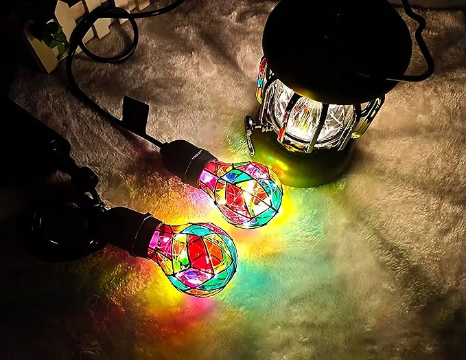 Handmade Stained Glass Light Bulbs