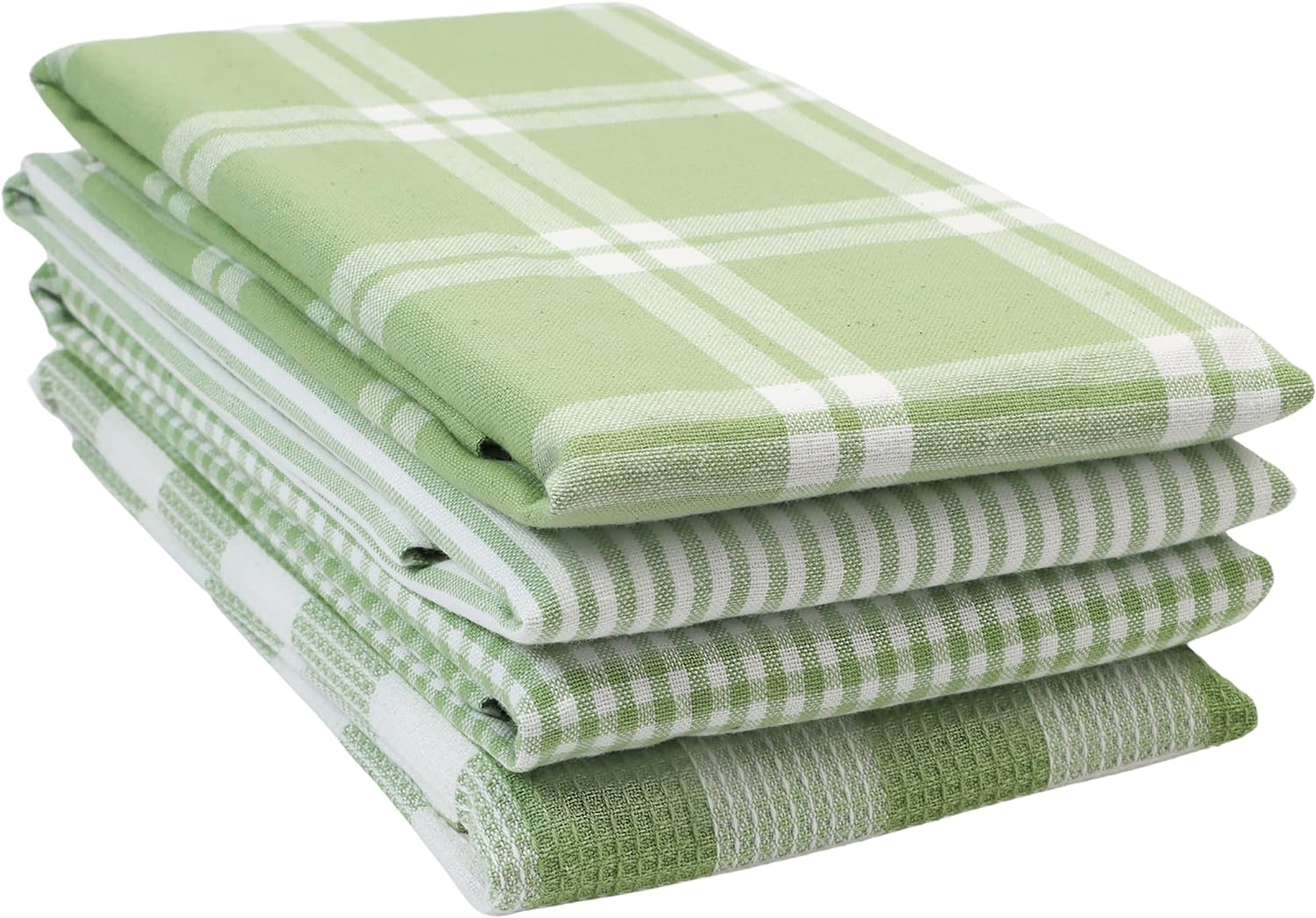 LANE LINEN Kitchen Towels Set - Pack of 6 Cotton Dish Towels for Drying Dishes, 18”x 28”, Kitchen Hand Towels, Absorbent Tea Towels, Dish Towels for Kitchen, Quick Drying Kitchen Towel Set - Olive