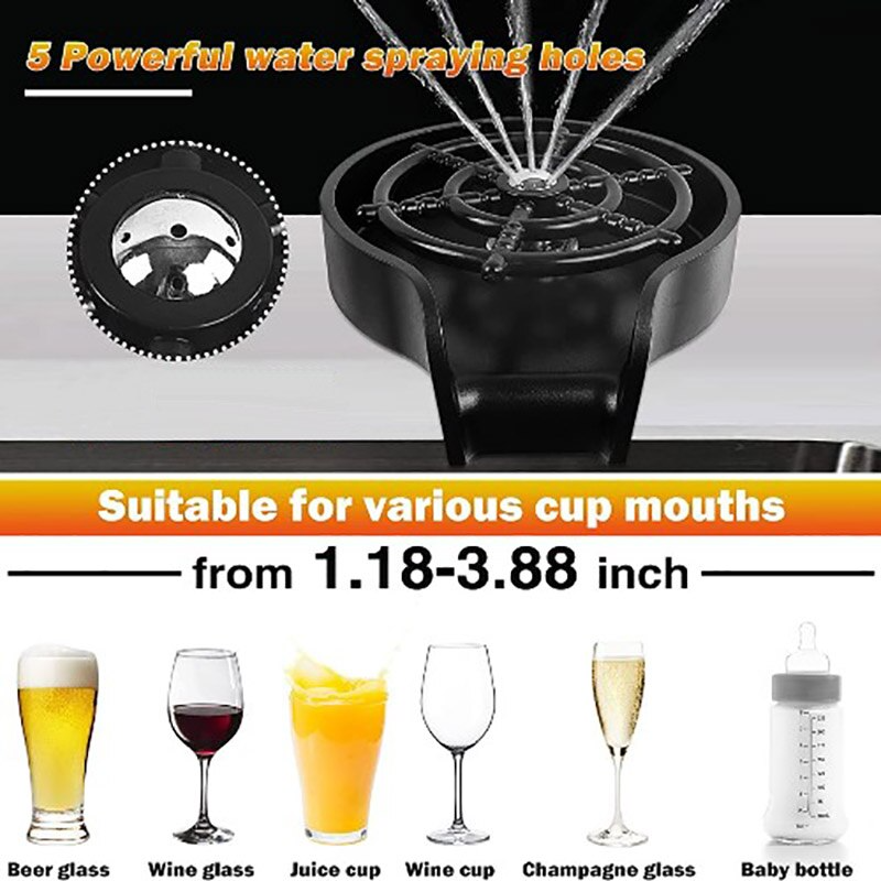 🔥NEW YEAR HOT SALE-48% OFF🔥Kitchen Sinks Automatic Cup Washer Rinser(BUY 2 GET EXTRA 10% OFF&FREE SHIPPING)