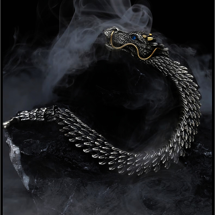 🐉Sterling Silver Handmade Dragon Chain Bracelet,BUY 2 FREE SHIPPING