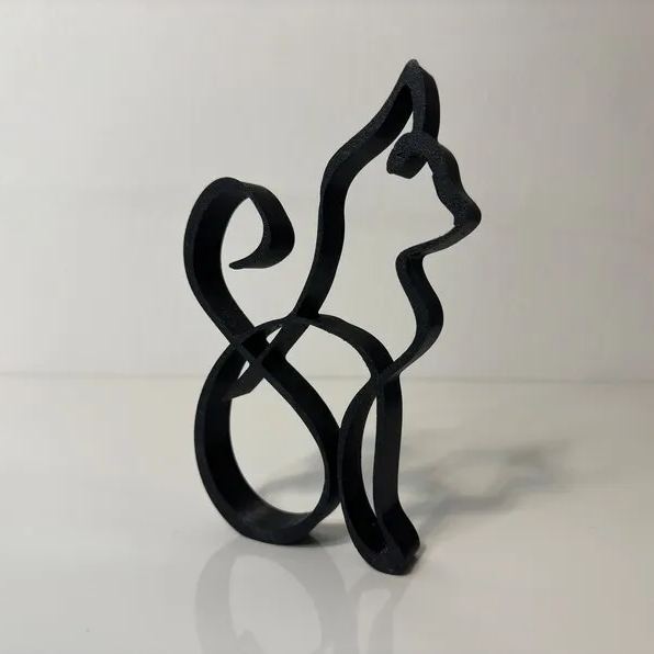 Cat Minimalistic Sculpture