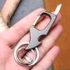 Multifunctional pendant bottle opener metal double ring key chain