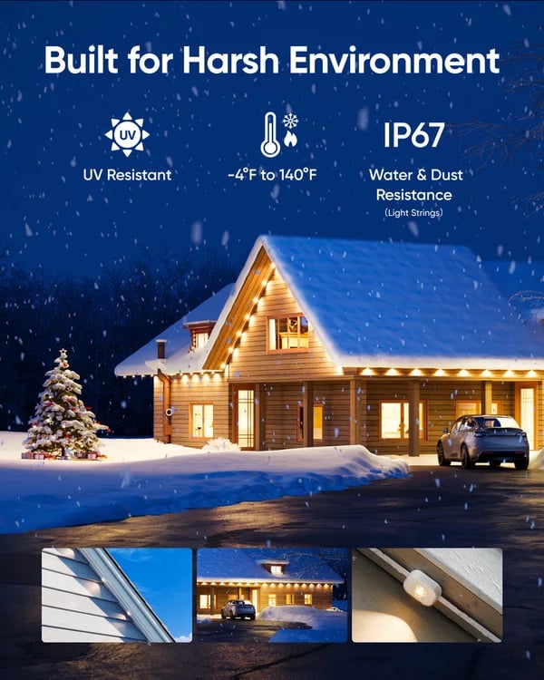 🎅 Early Christmas 70%OFF - Smart Rainbow LED Permanent Outdoor Light⚡Buy 3 Get 1 Free