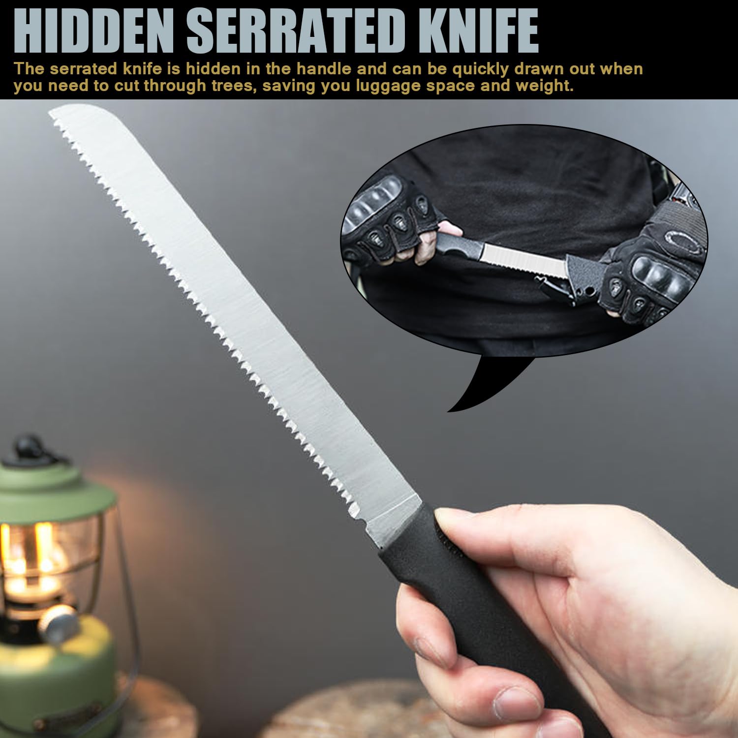 Multi-Purpose Axe for Outdoor Camping with Sheath and Survival Gear