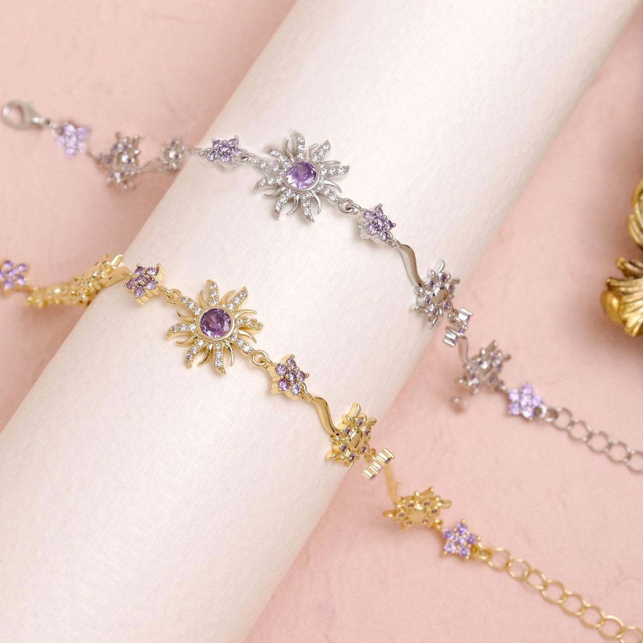 ✨💎Purple rhinestone sunburst bracelet