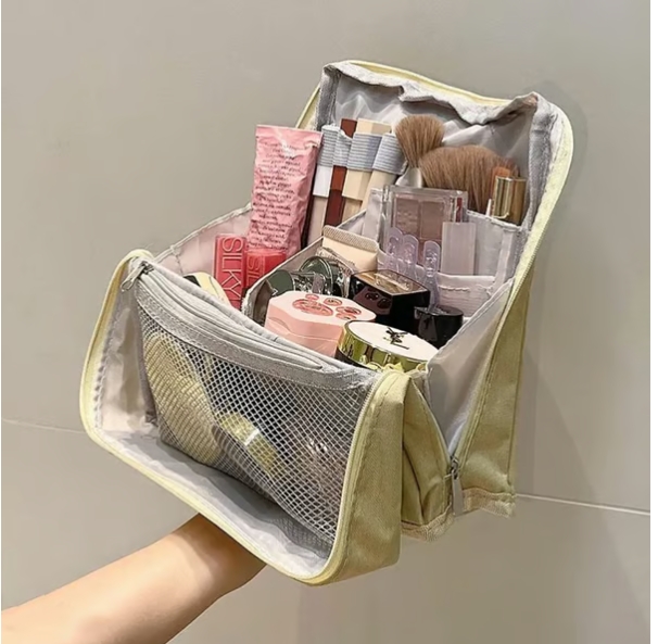 🔥Heißer Verkauf - 40% Rabatt🔥Stehende Kosmetiktasche – tragbar, mit großem Fassungsvermögen