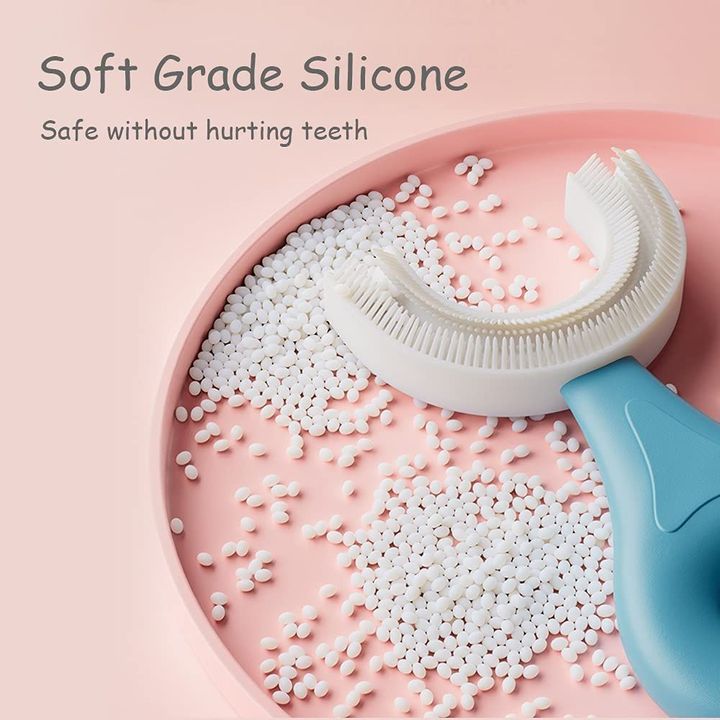 (🌲Early Christmas Sale- SAVE 48% OFF)360° Kids U-Shaped Silicone Toothbrush(BUY 3 GET EXTRA 20% OFF)