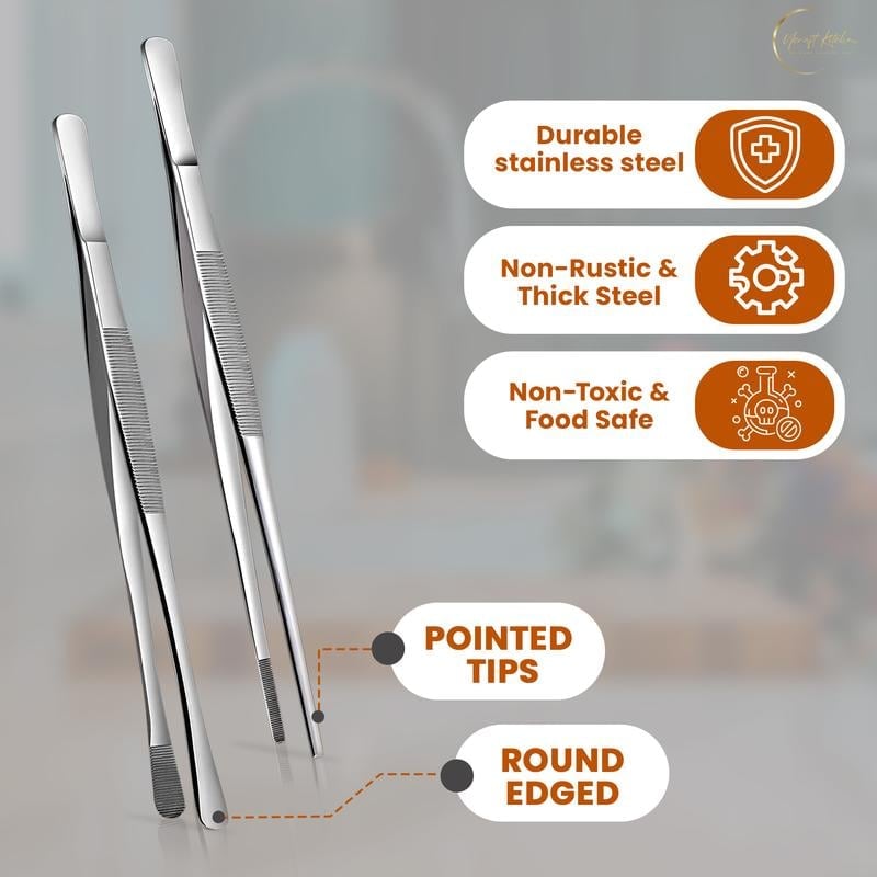 🔥Last Day Promotion 70% OFF🔥Non-Slip Kitchen Tweezers(2 Pcs)