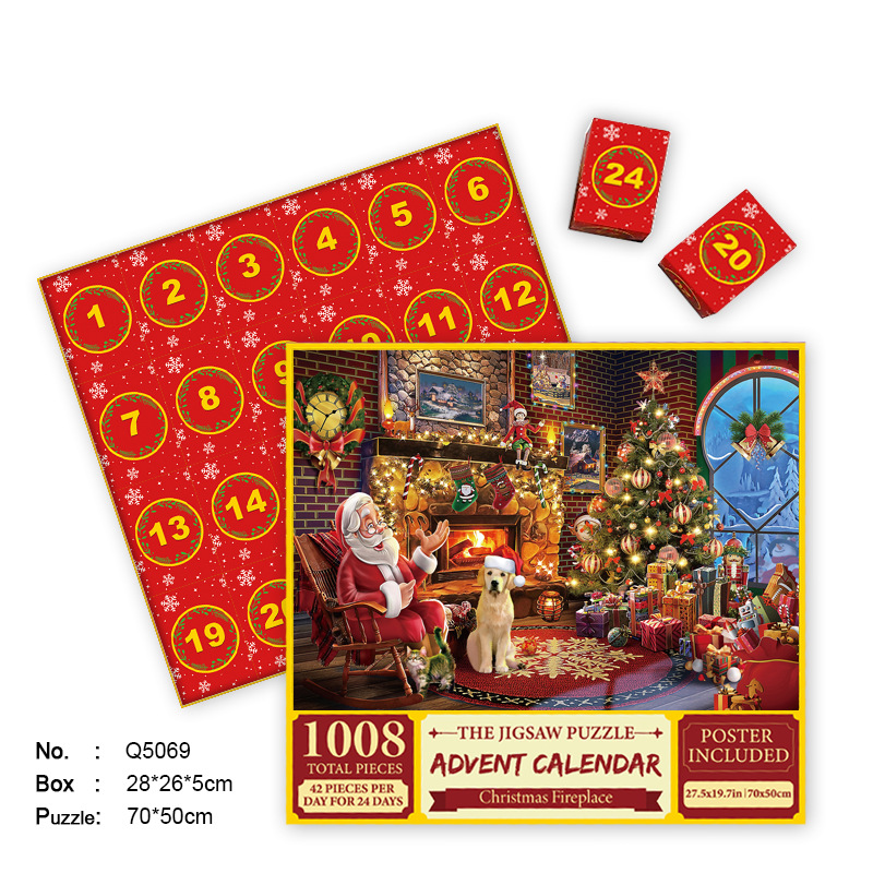 Happy Christmas Advent Calendar Jigsaw Puzzle 1080 Pieces