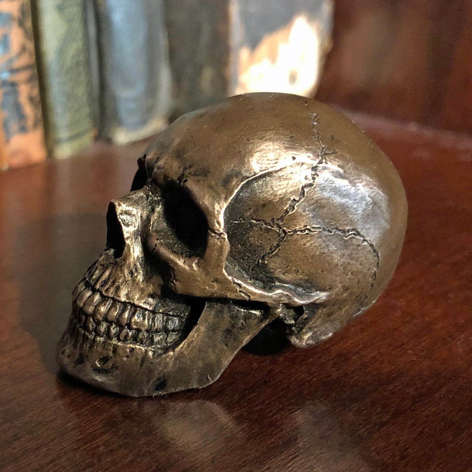 Bronze Skull Drawer Knobs | Gothic Cabinet Knobs