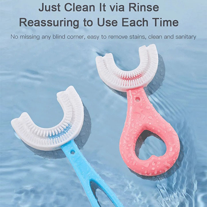 (🎅Christmas Pre Sale- Special Offer Now) All Rounded Children U-Shape Toothbrush