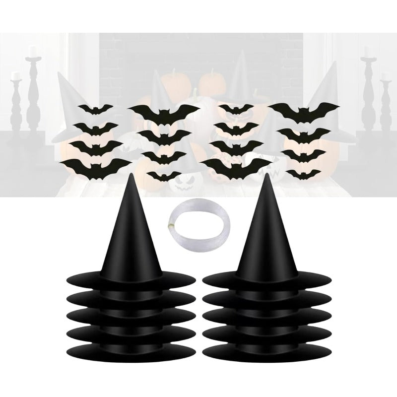 💥LAST DAY SALE 50% OFF💥Hanging Witch Hat & Bat Set