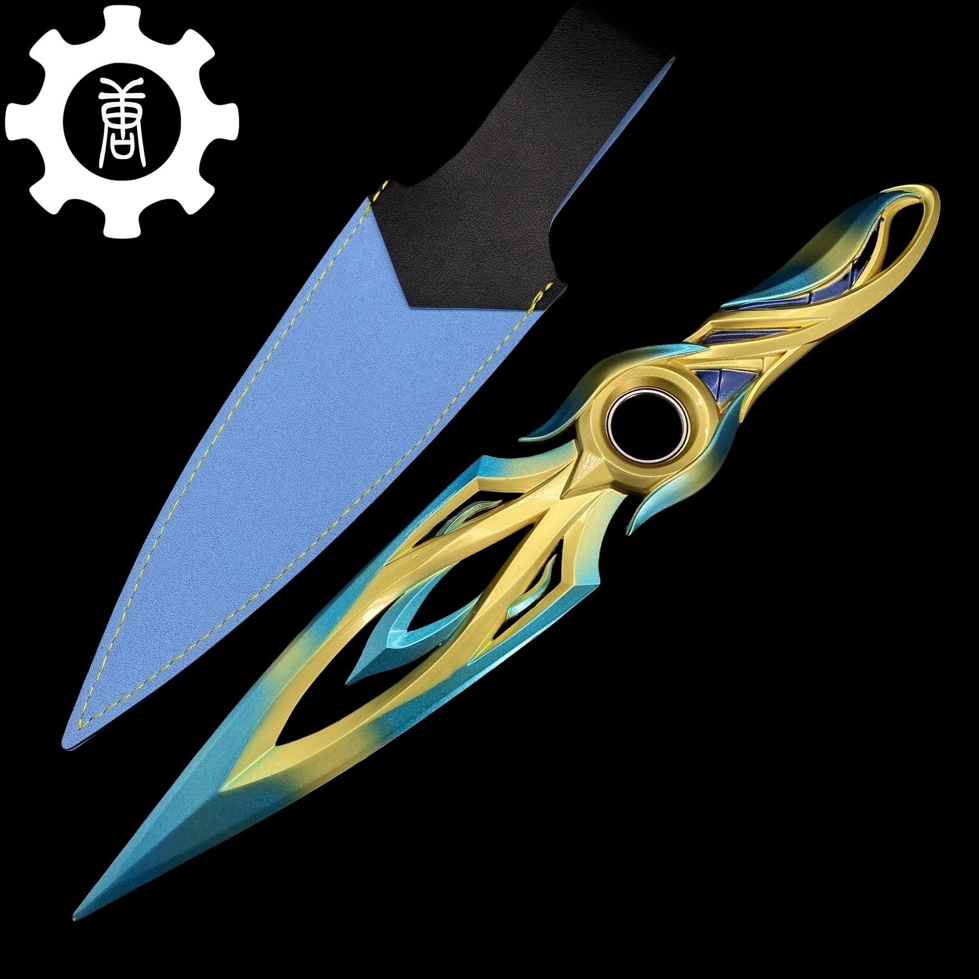 Metal Dull Blade Mystbloom Kunai 11'' Game Prop 3 Colors