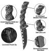 Embossed folding knife mountaineering portable camping knife for self-defense