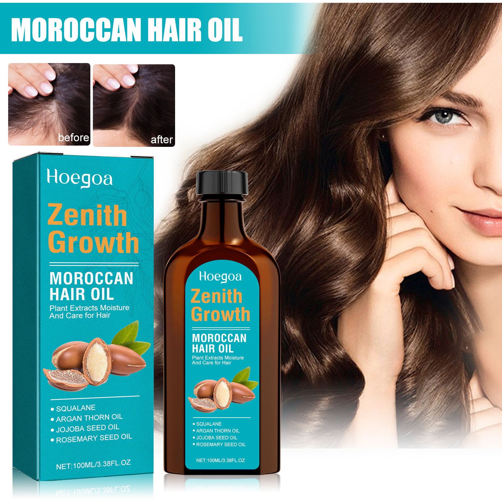 🔥Last Day Promotion 48% OFF-🎁- Hoegoa ZenithGrowth Moroccan Hair Oil