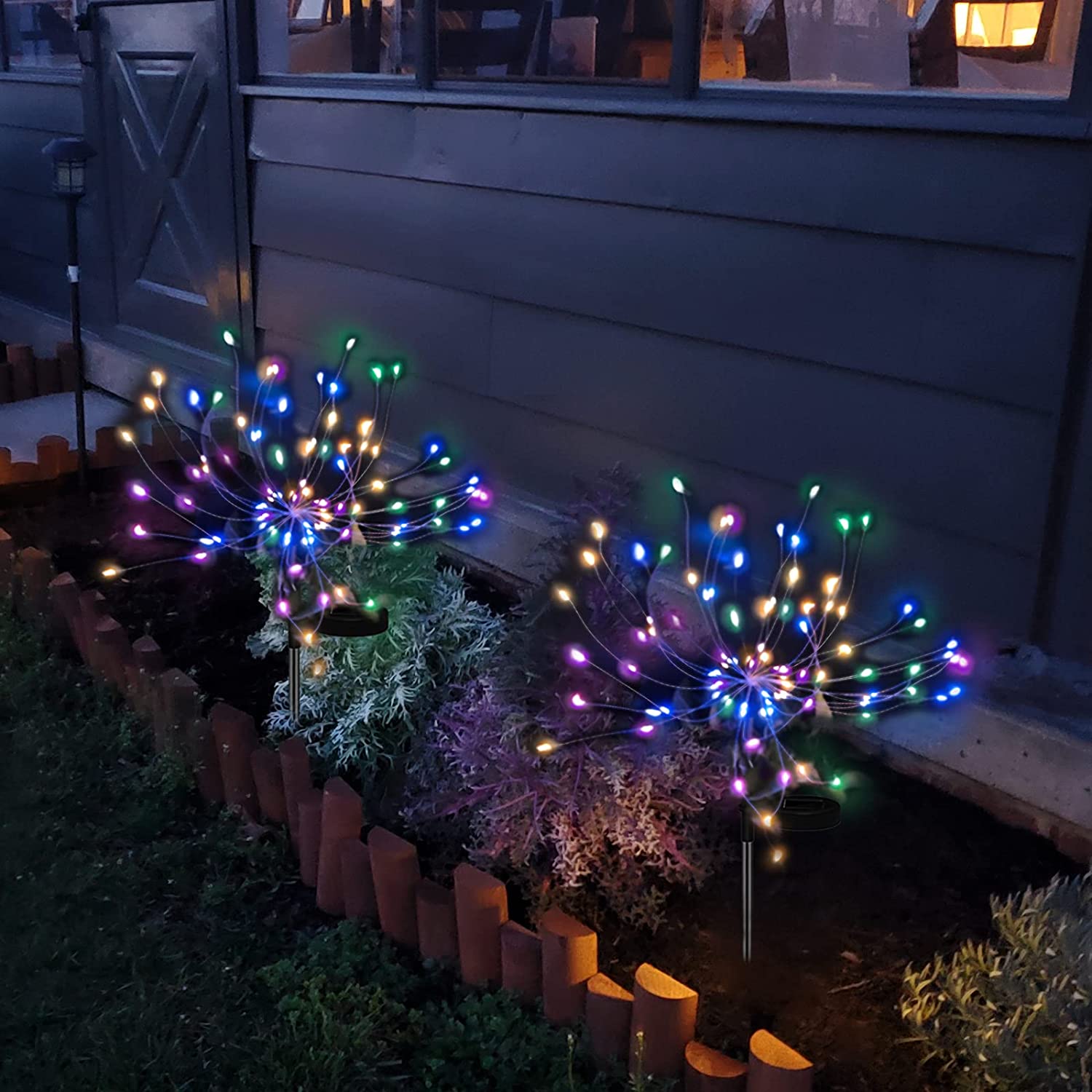 (🔥Last Day Promotion 50% OFF)🎁Waterproof  Solar Garden Fireworks Lamp