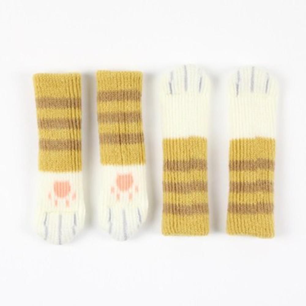 4 Pcs/Set Knit Flower Floor Protector Leg Sleeve Table Chair Foot Cover Socks