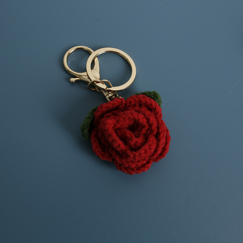 Handmade Crochet Sunflower Keychain