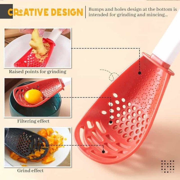 (🌲Early Christmas Sale- 48% OFF)Multifunctional Kitchen Cooking Spoon -BUY 3 GET 2 FREE NOW!
