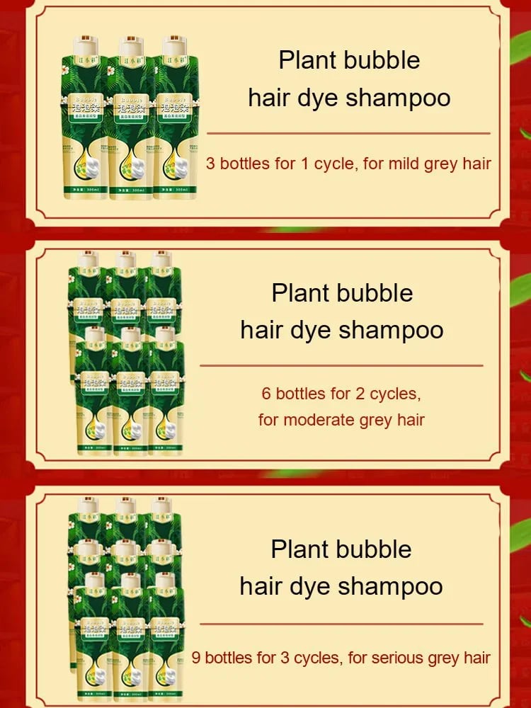 (🌲Early Christmas Sale- 50% OFF) Plant Bubble Hair Dye Shampoo