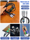 🔥Kaufen Sie 1 und erhalten Sie 1 gratis🔥Transparentes, leuchtendes, superschnelles 3-in-1-Datenkabel