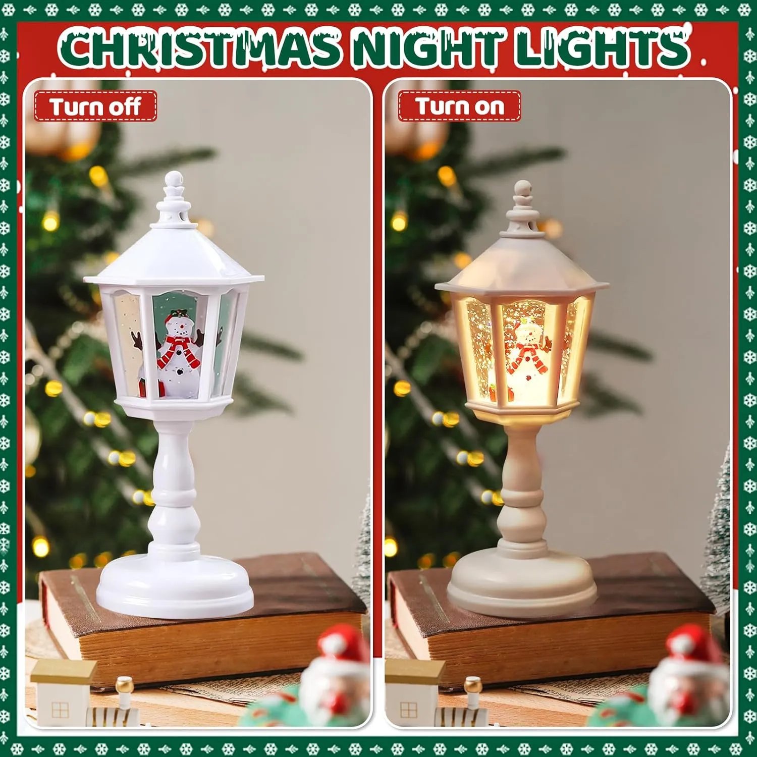 (🎅CHRISTMAS HOT SALE-49% OFF)🎁Christmas Snow Globe Lantern LED