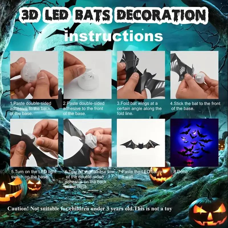 Last Day Promotion 70% OFF - 🔥3D Bat Design LED Decoration⚡Buy 2 Get 1 Free(3 Pcs)