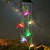 Last Day Sale-Solar LED Lights Hummingbird Wind Chimes