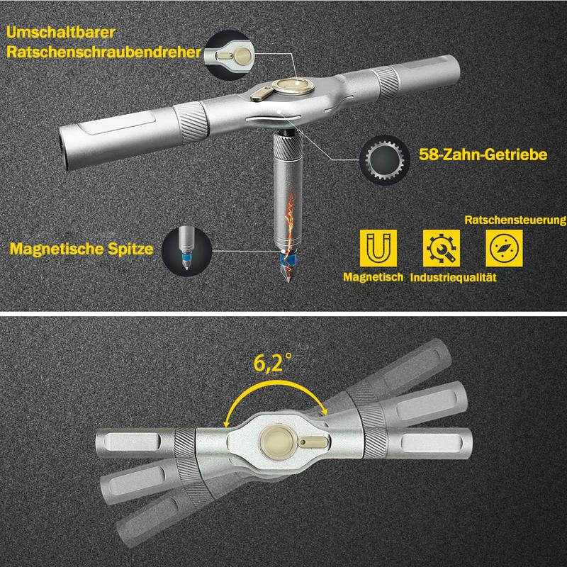 🔥Letzter Tag Verkauf 49% Rabatt🔧24-in-1 DIY Schraubendreher-Set – Magnetisch, Kompakt & mit Ratsche
