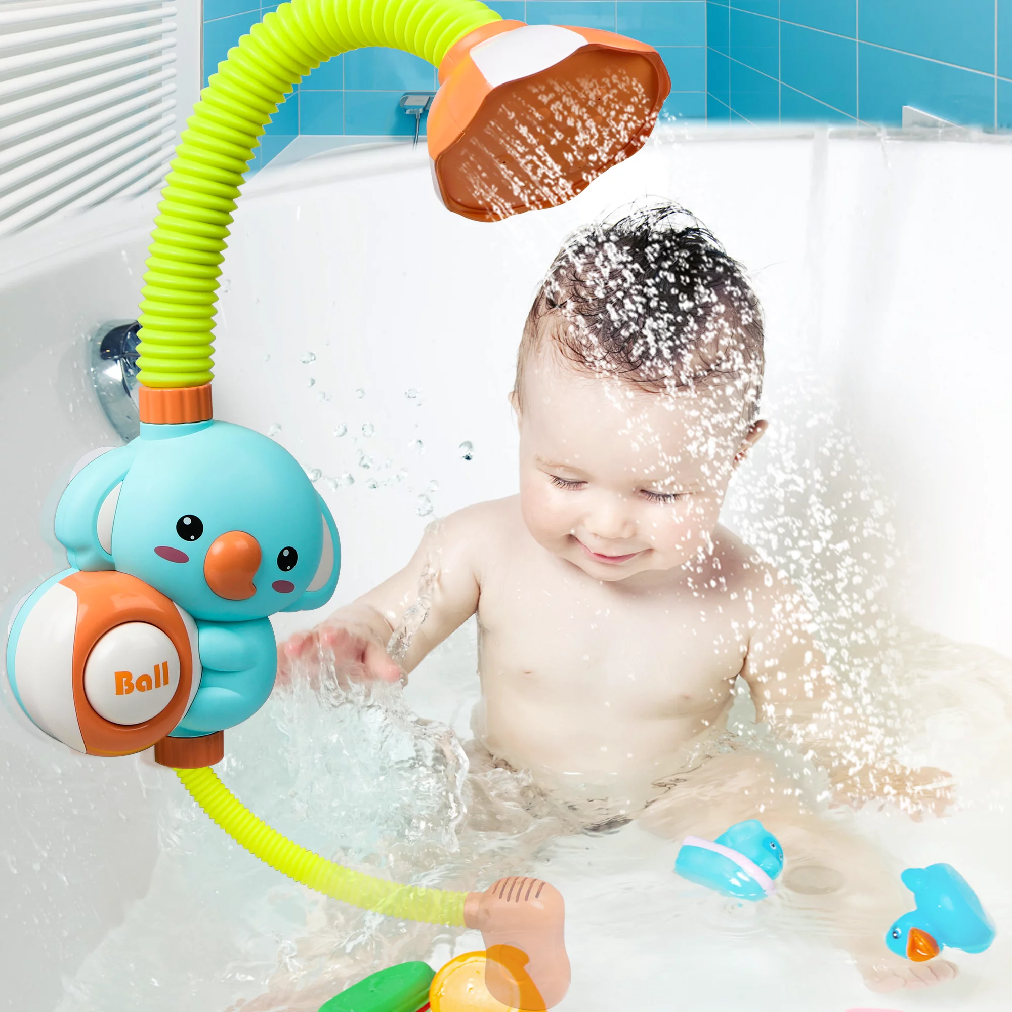 🔥Last Day Promotion 60% OFF🎁Bathtub Water Pump Cartoon Elephant Bath Toys for Infants Kids