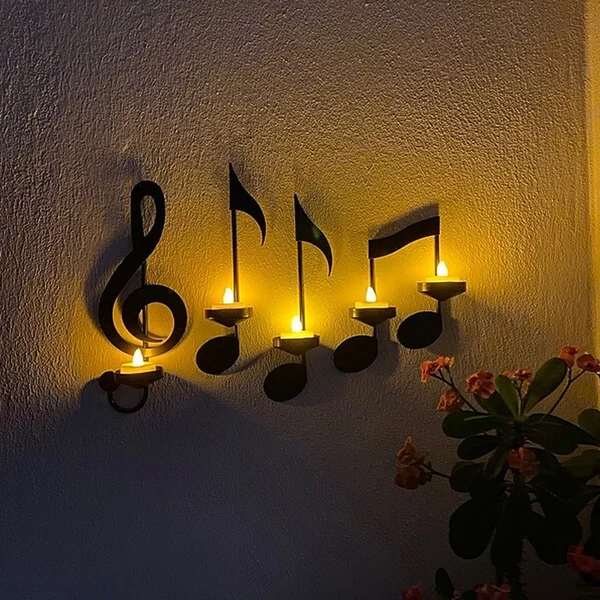 🔥Last Day Promotion 50% OFF🔥 Metal Candle Holders Musical Symbol