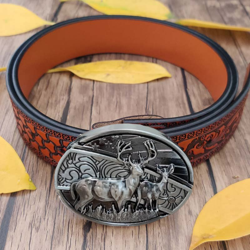 🎅Last Day Sale 50% OFF🌲Fashion Punk Genuine Leather Belt With Knife