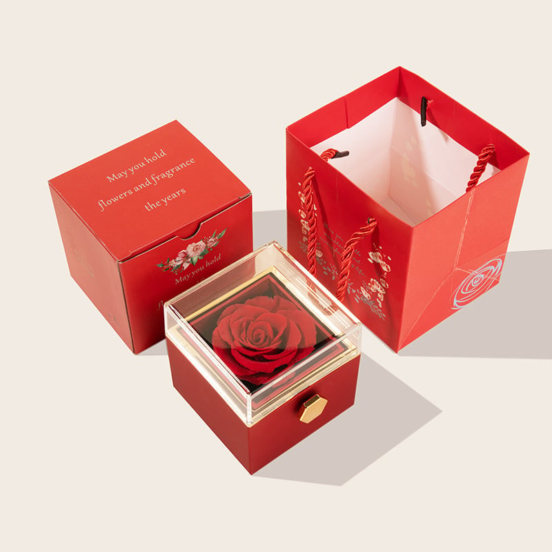 🔥Last Day Promotion 70% OFF-🌹-Eternal Rose Box - With Love Necklace & Real Rose