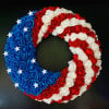 Handmade Red White and Blue Roses Patriot Wreath - Limited Edition