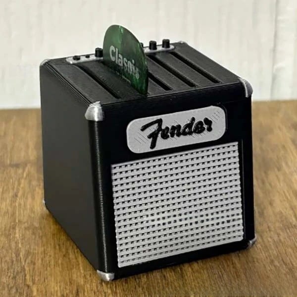 🔥Mini Guitar Amp Pick Holder – 3D Printed