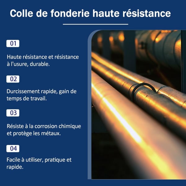 🔥DERNIER JOUR -40 % - Colle de réparation de moulage✨ (Colle industrielle, non toxique, à prise rapide pour le métal et plus)