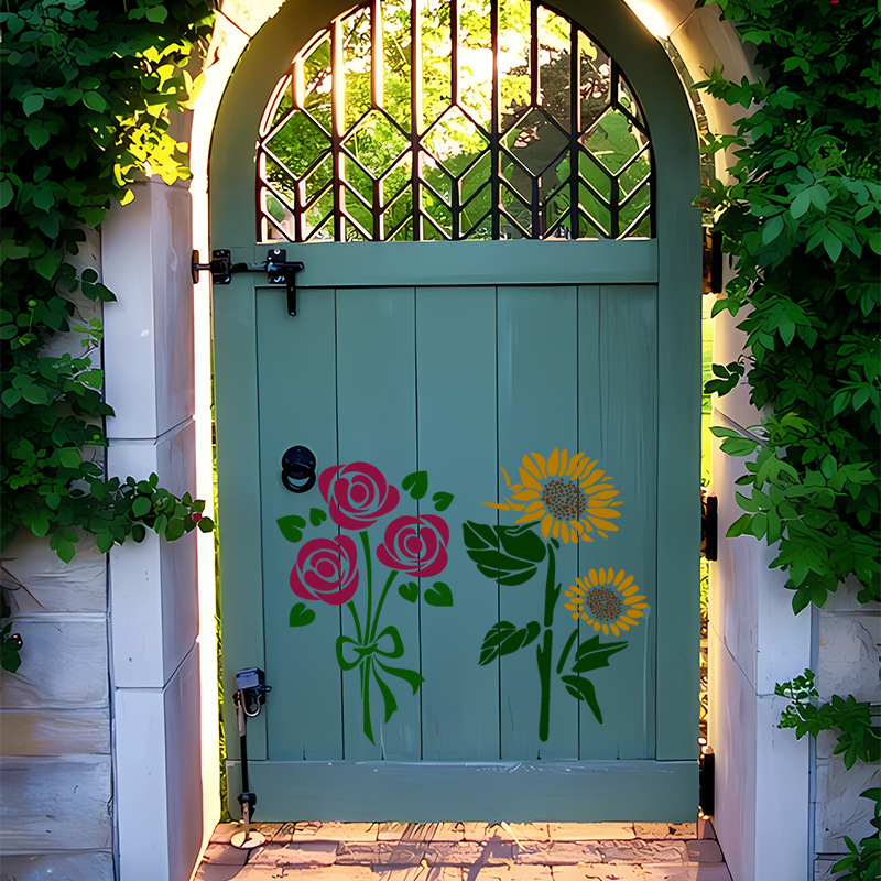 🏡Last Day 75% OFF -Garden Fence Large Flower Stencils🌻DIY Decoration