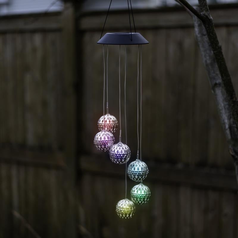 🔥Last Day Promotion 60% OFF🔥Solar Metal Orb Wind Chime⚡BUY 2 FREE SHIPPING